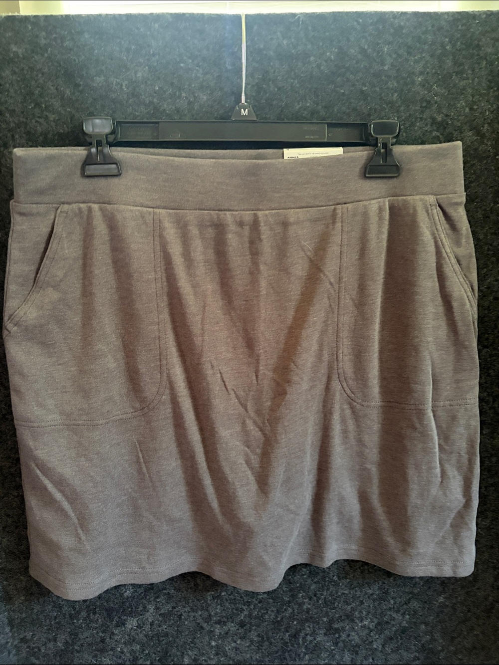 croft & barrow MidRise Skort Gray women’s medium new with tags